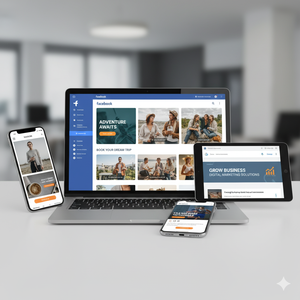 Website Responsive Displays. website creation services by fakir masood
