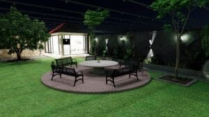 Private Villa Backyard and Outdoor Living Design by Fakir Masood