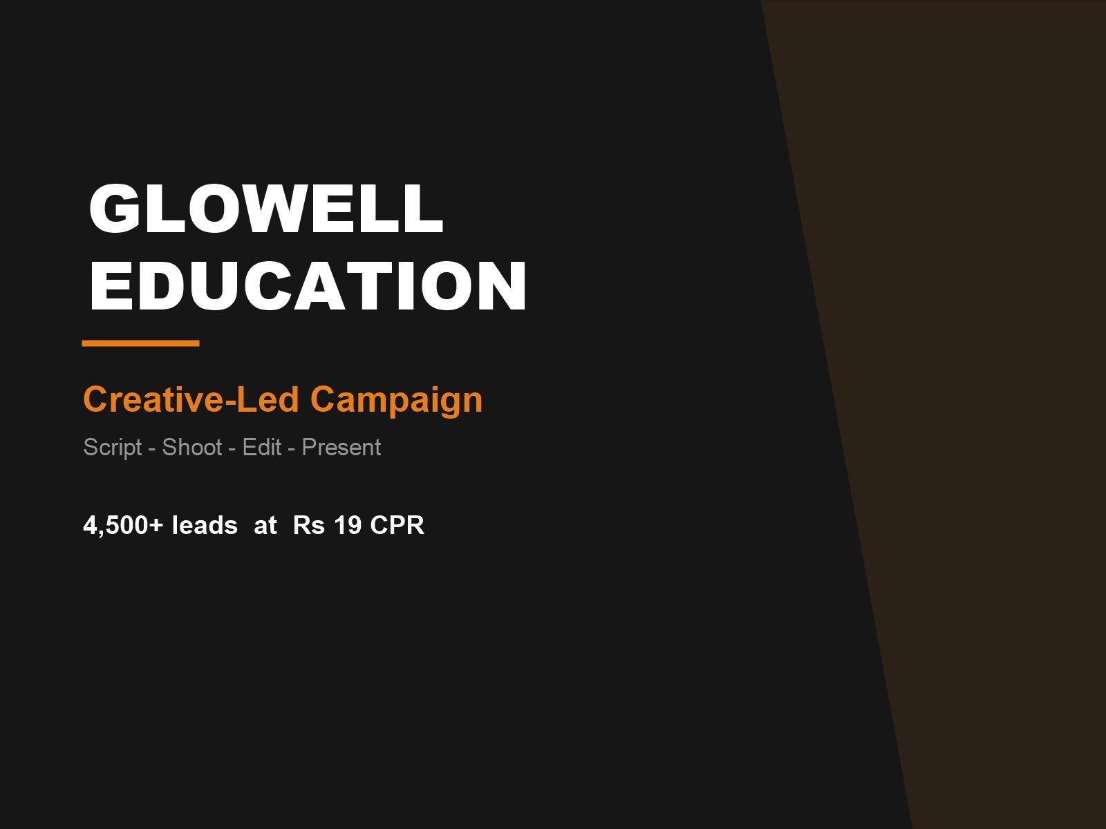 Glowell Education creative-led ad campaign written, shot and presented by Fakir Masood
