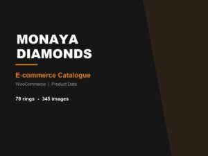 Monaya Diamonds e-commerce catalogue build by Fakir Masood