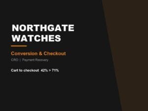 Northgate Watches conversion rate and checkout optimisation by Fakir Masood
