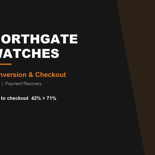 Northgate Watches conversion rate and checkout optimisation by Fakir Masood